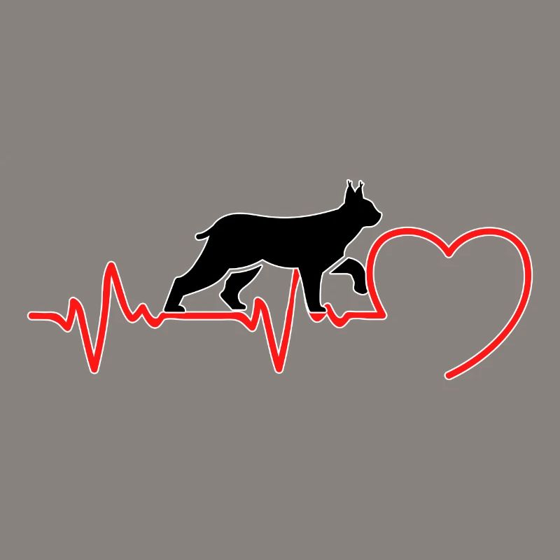 Der Luchs Katze ein Herzschlag in Liebe