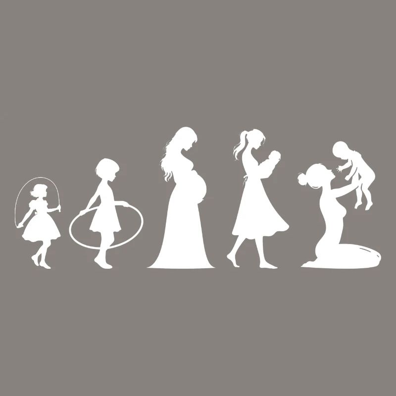 Evolution Mama Muttertag kind Familie