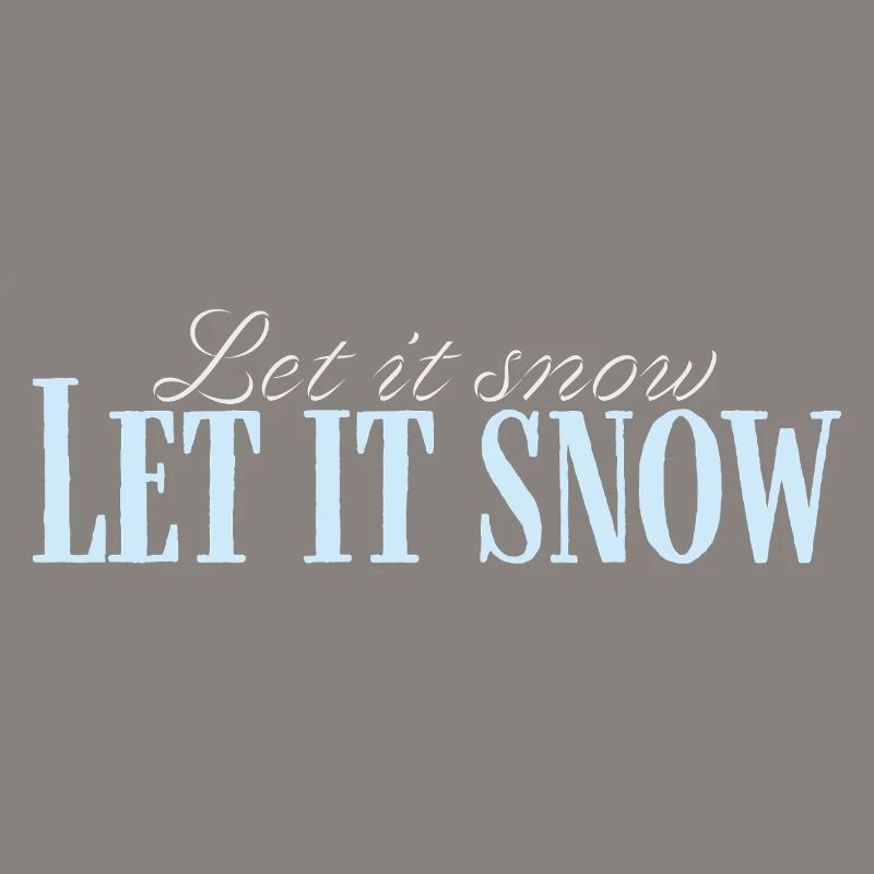 Let It Snow Script Bleu Glacé