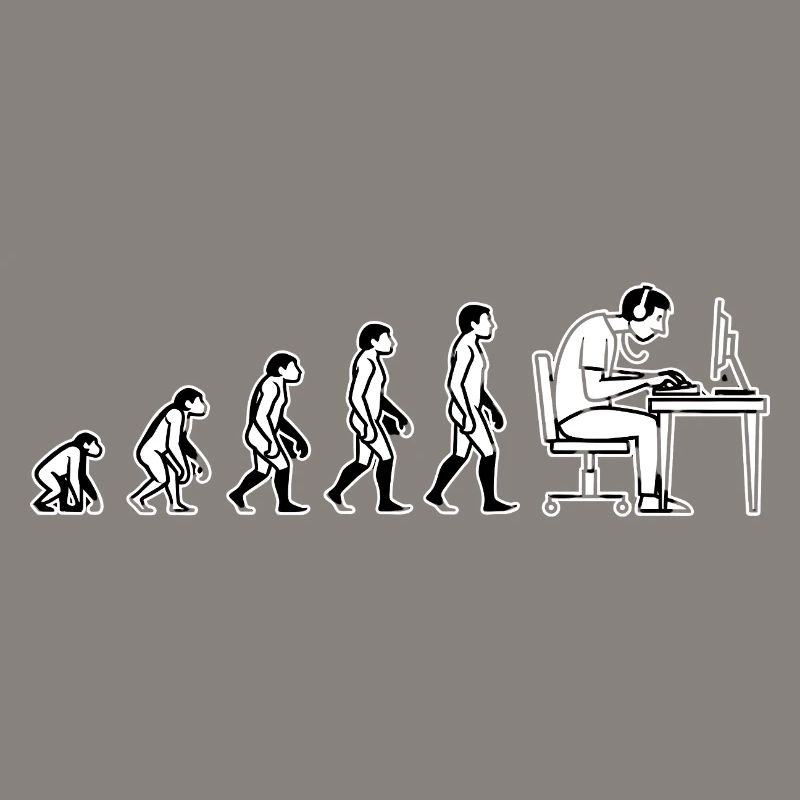 Evolution endet am Computer – Humor Design