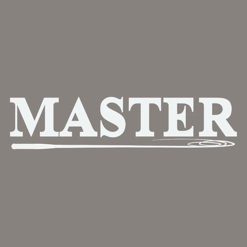 MASTER Whip Logo in White – BDSM Bold Statement