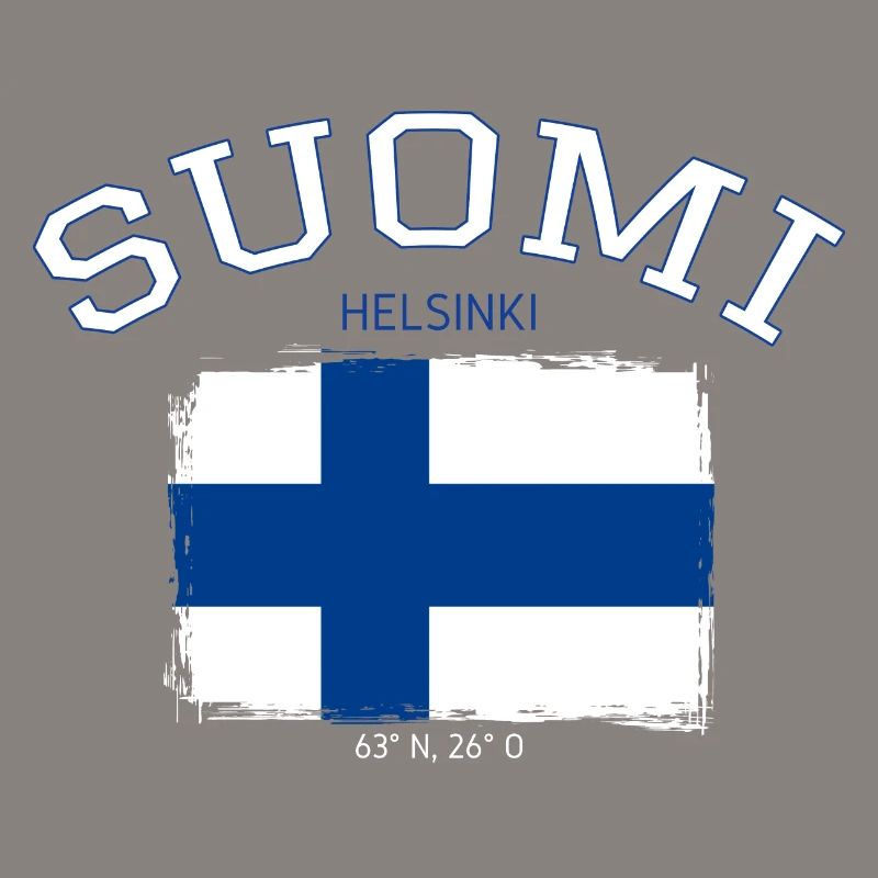 Finland flag with Helsinki reference