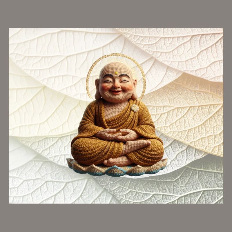 Buddha on leaf pattern