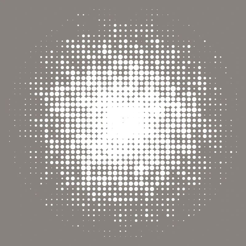dotted round background white