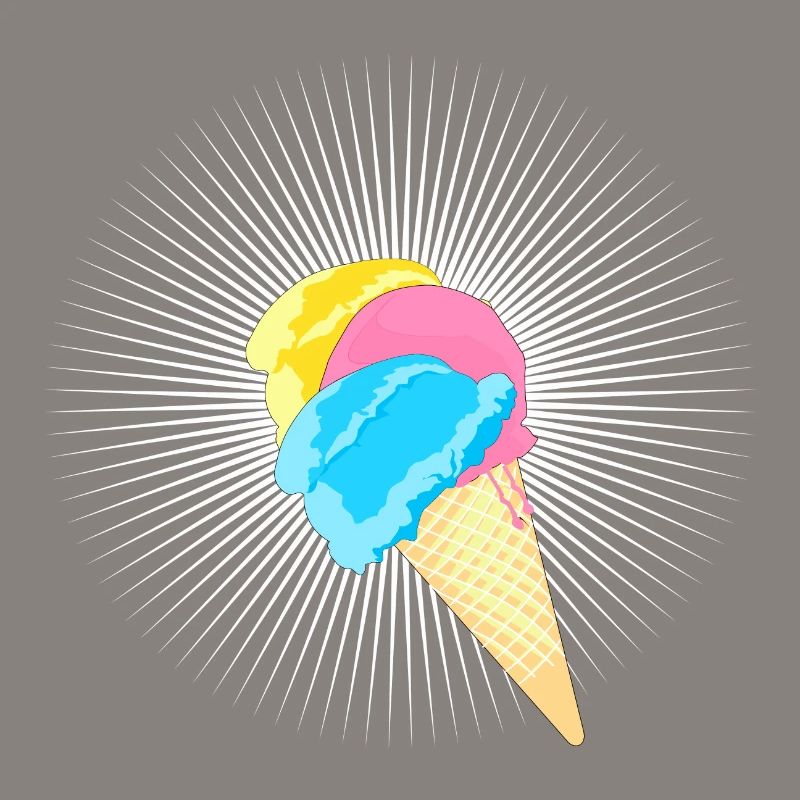 Eis Eistüte Eiskrem Softeis Waffel Strahlen