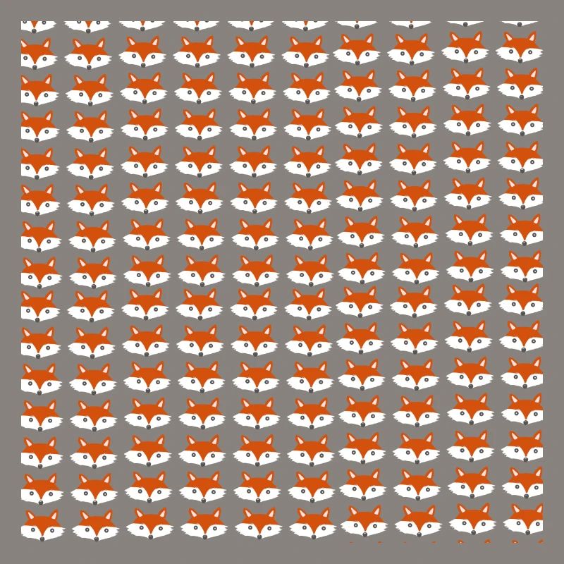 Fox head pattern, children's pattern