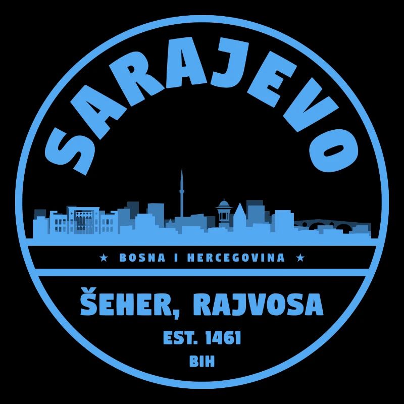 Saarjevo Stadt Skyline Abzeichen
