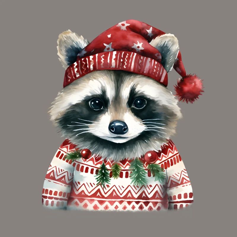 Herr Waschbär im Norweger-Pulli