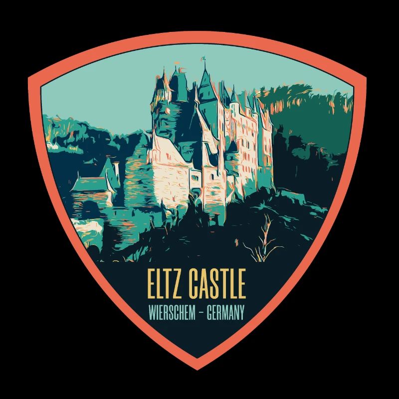 Illustration Eltz Castle, Moselle, Germany