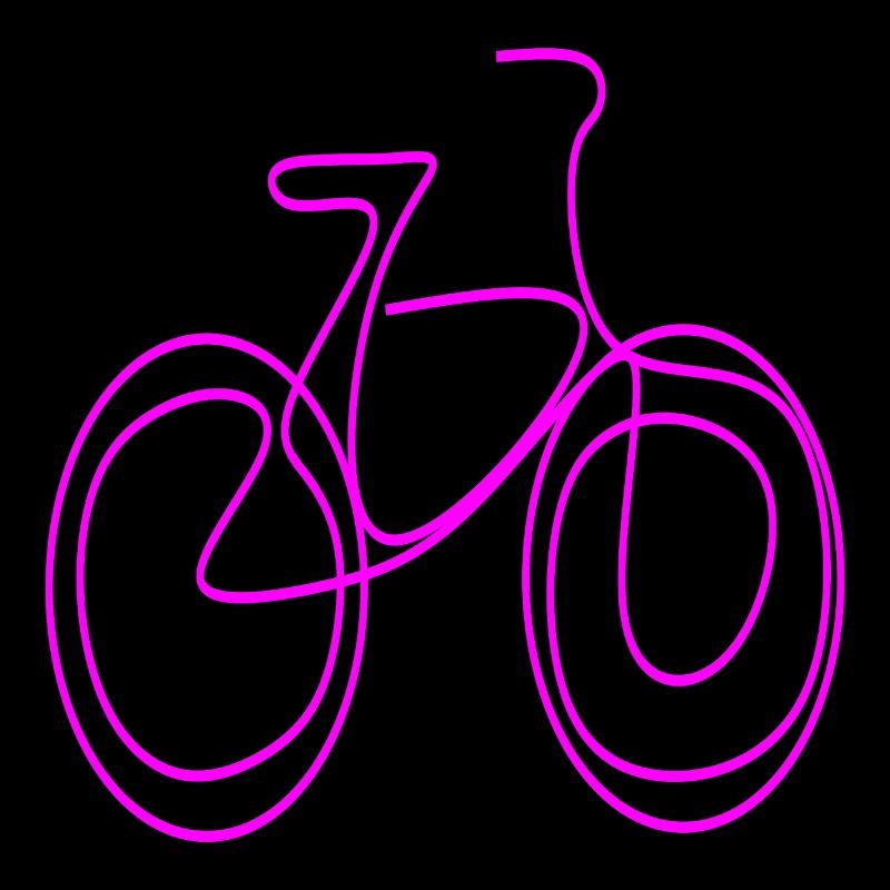 LINE ART BICYCLE PINK MINIMALISM