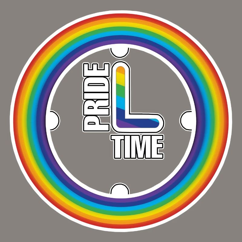 Rainbow Pride Ring Clock