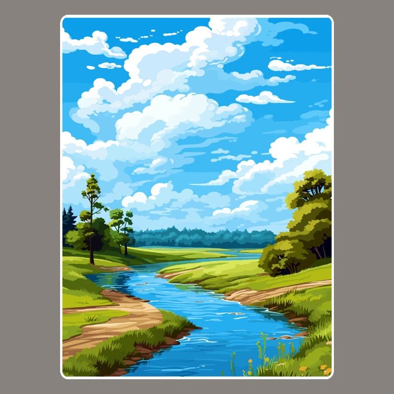 Basse vallée de l’Oder Allemagne Affiche de voyage souvenir