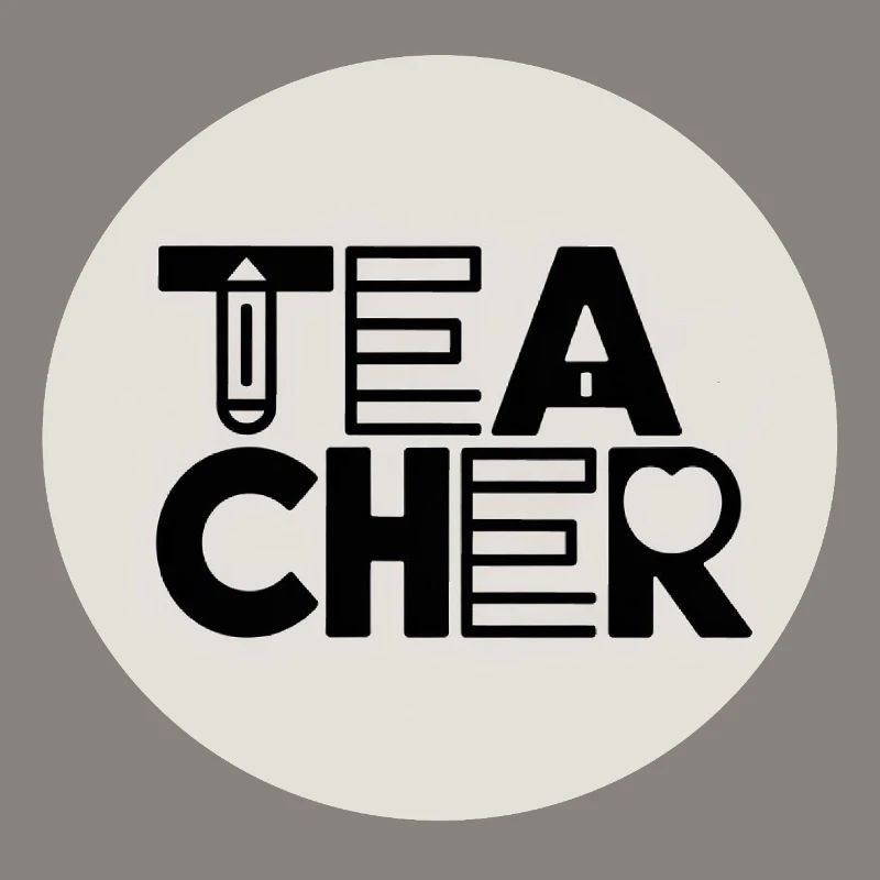 Conception de l’enseignant avec typographie au crayon