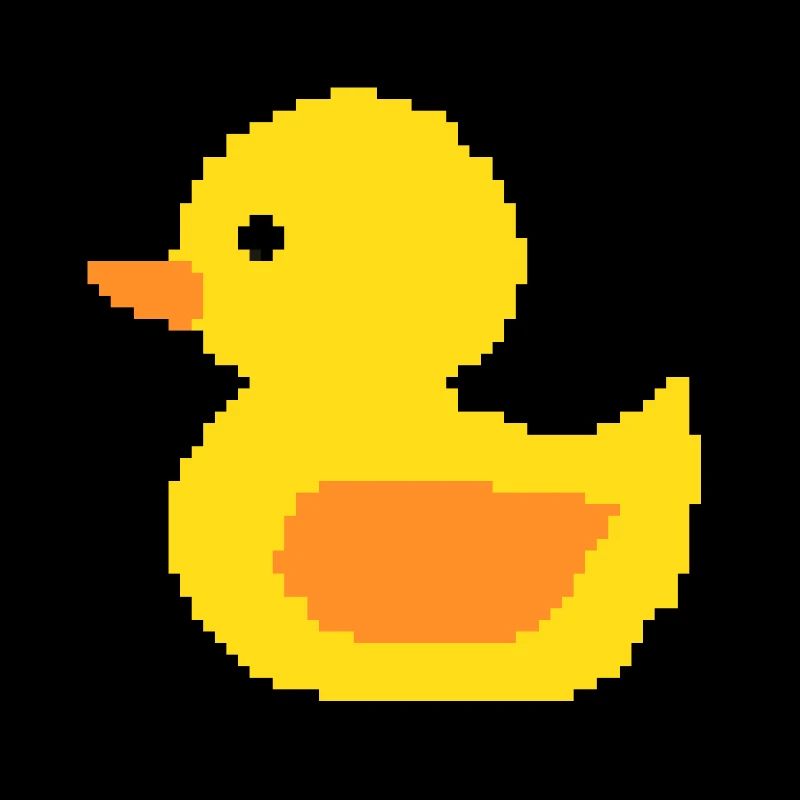 Pixel Duck Rétro Jaune