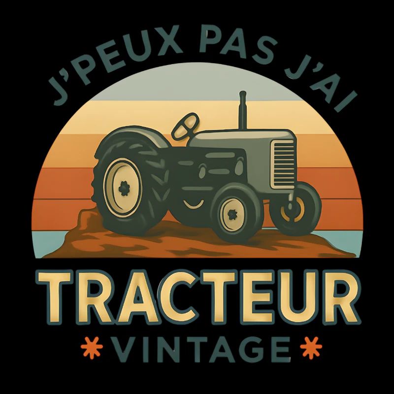 Vintage Retro Tractor Yellow