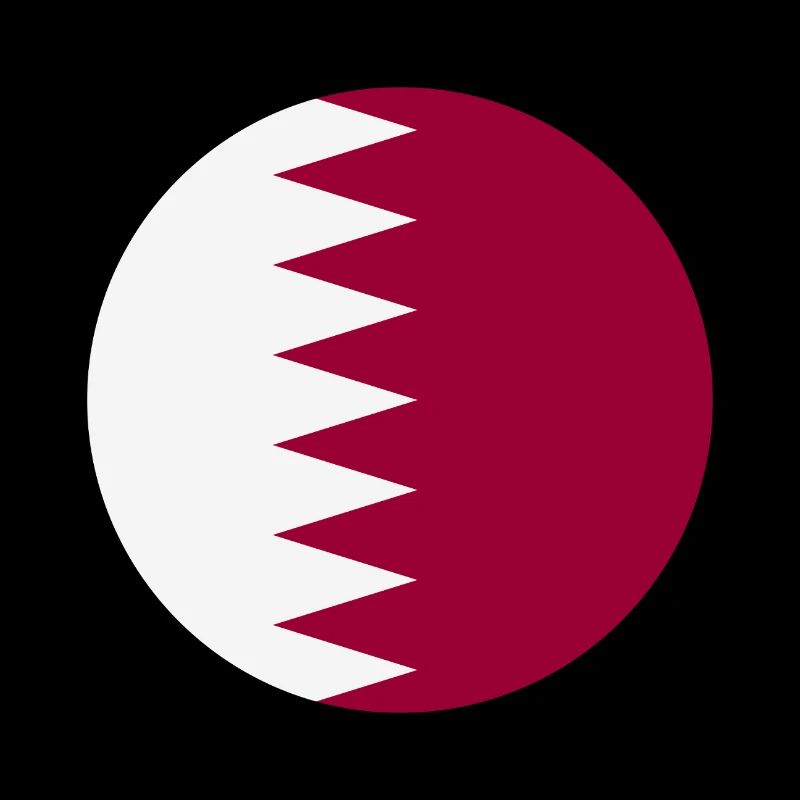 Drapeau rond du Qatar