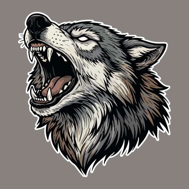 Wild Wolf Heulend Alpha Wolf Maskottchen