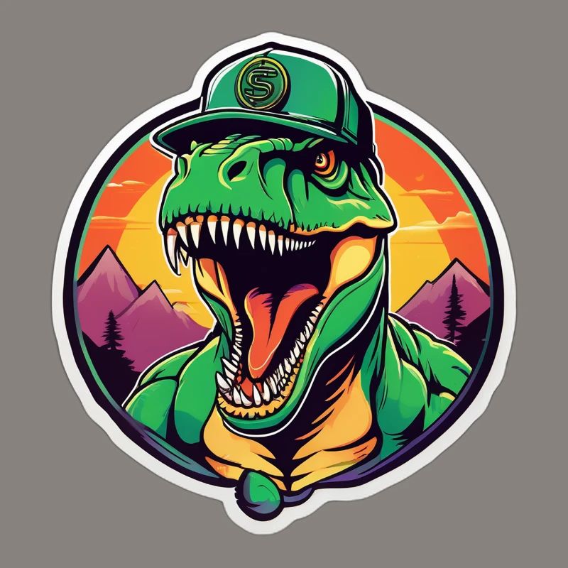 T-Rex Retro Sunset Cap