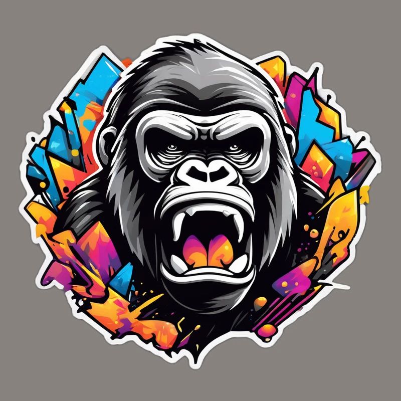 Gorille Graffiti Éclatant