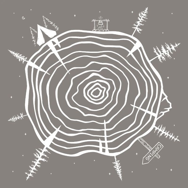 Minimalist Tree Ring Forest Design
