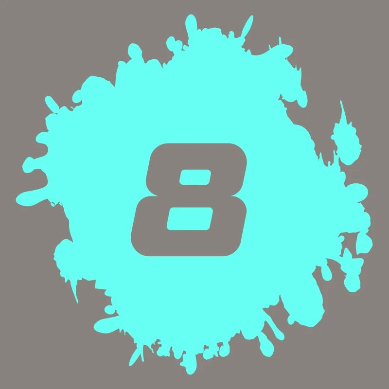 Conception de huit éclaboussures de néon