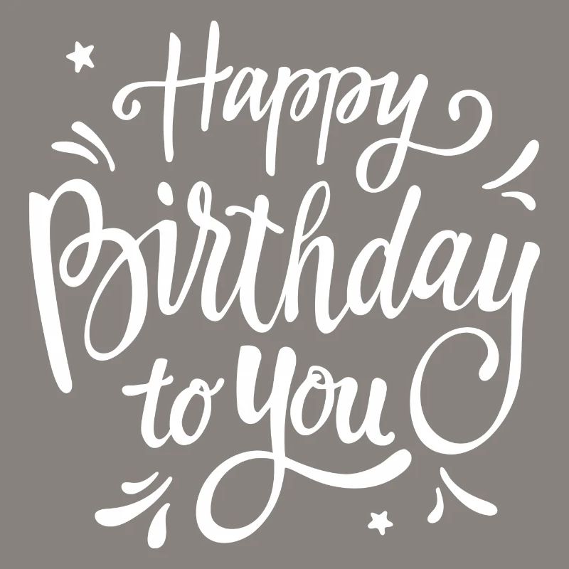 Birthday Script Handwritten Celebration