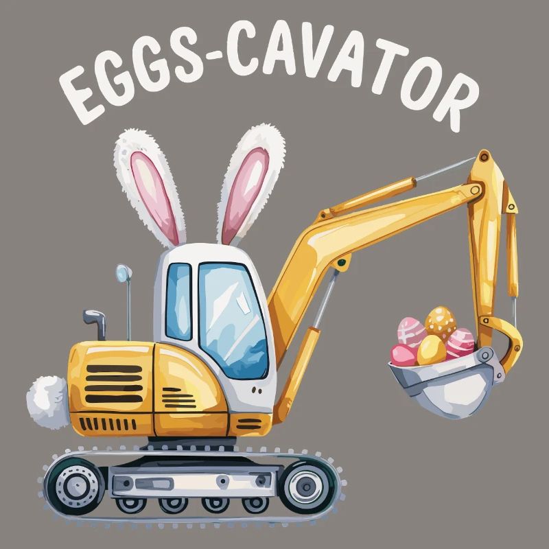 Eggs-cavator Easter excavator with bunny ears