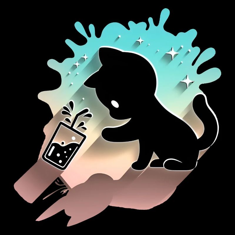 Chat Kawaii avec Bubble Tea Mignon Sweet Kitty