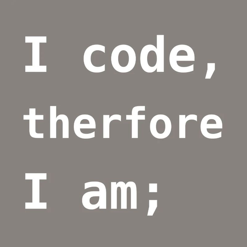 Ich programmiere, also bin ich