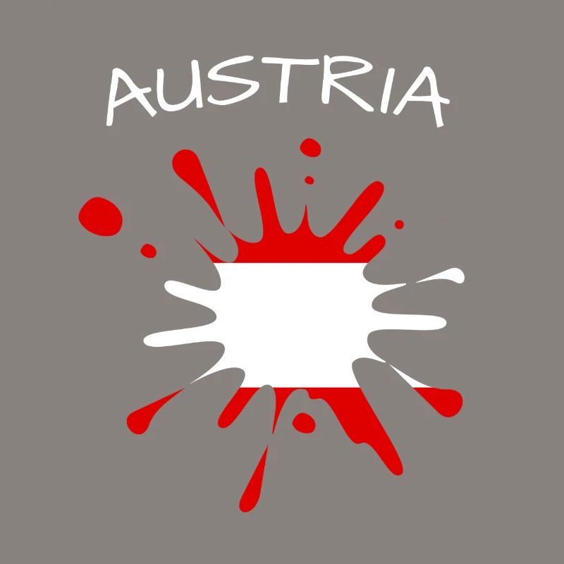 Austria Flag Paint Splash Austria Kleks