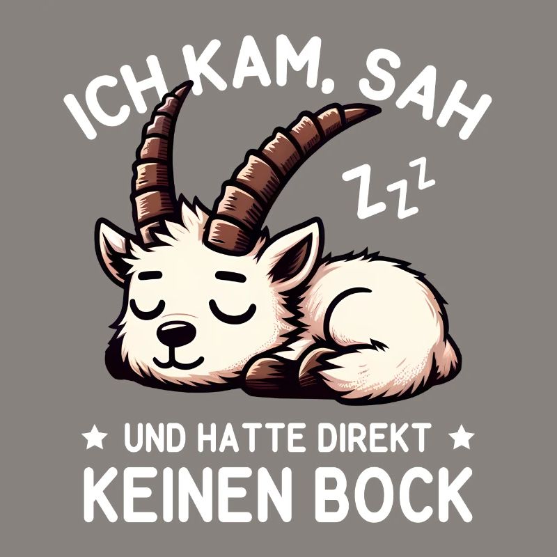 Süßer schlafender Steinbock hat null Bock