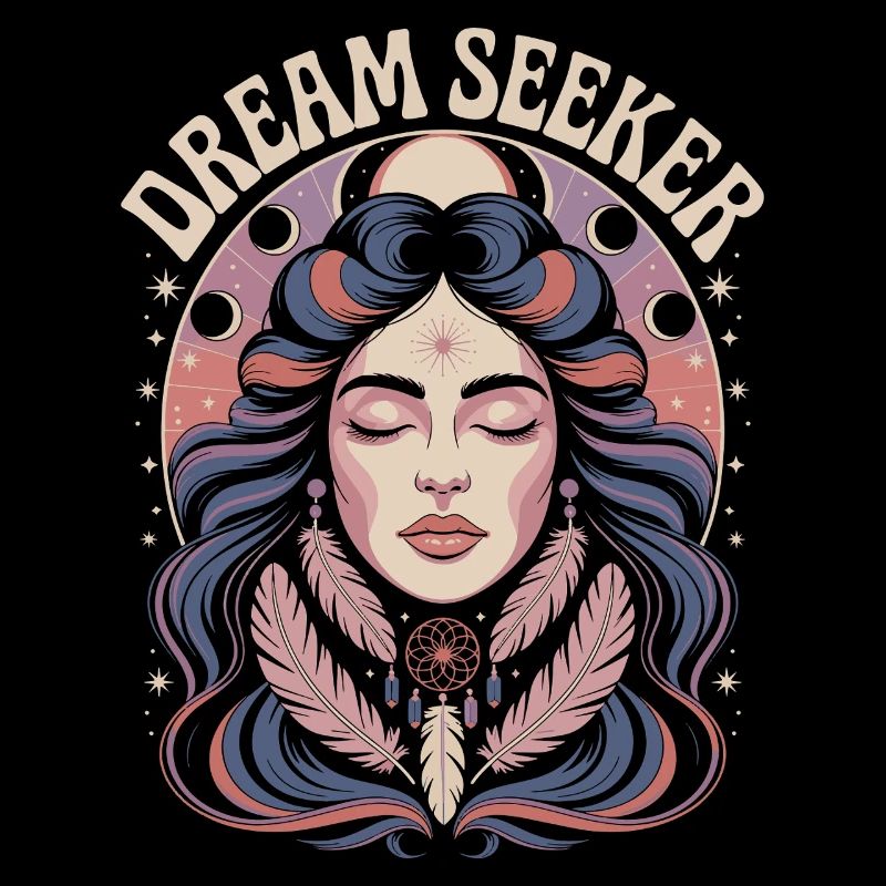 Dream Seeker Mystic Moon Phase Artwork