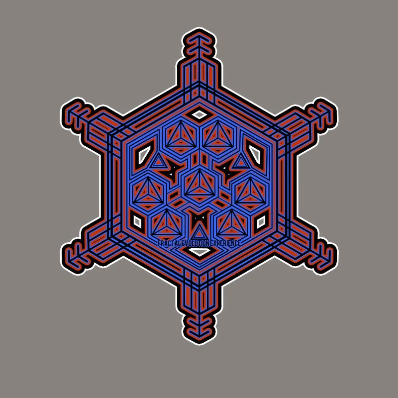 Expérience d’évolution fractale Motif hexagone étoile