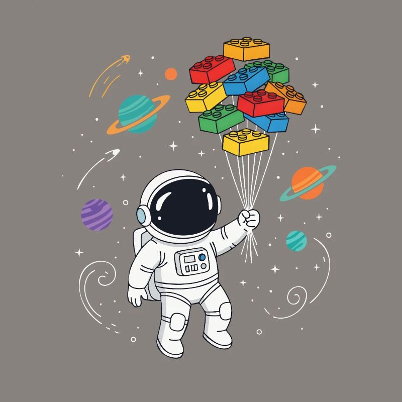 Blocs de construction d’astronautes Construction de briques spatiales