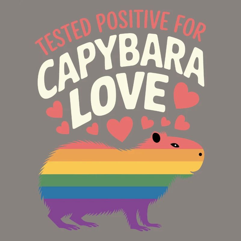 Capybara Regenbogen Liebe Design