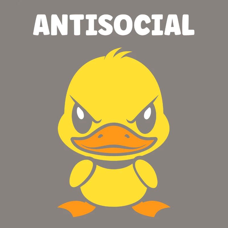 Grumpy Antisocial Duck
