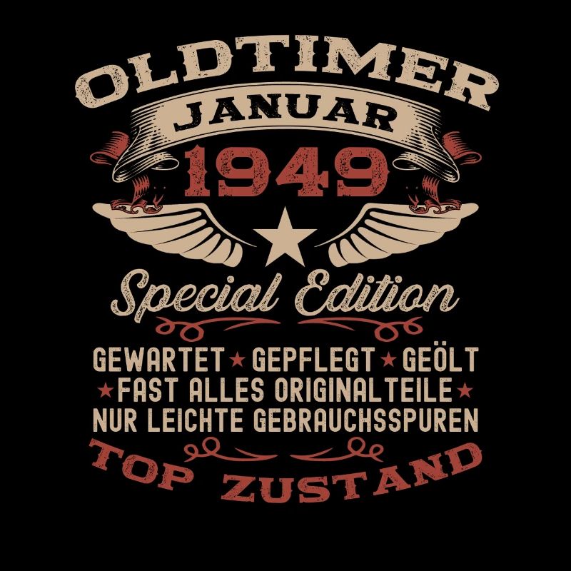 77. Geburtstag Geschenk Oldtimer Januar 1949