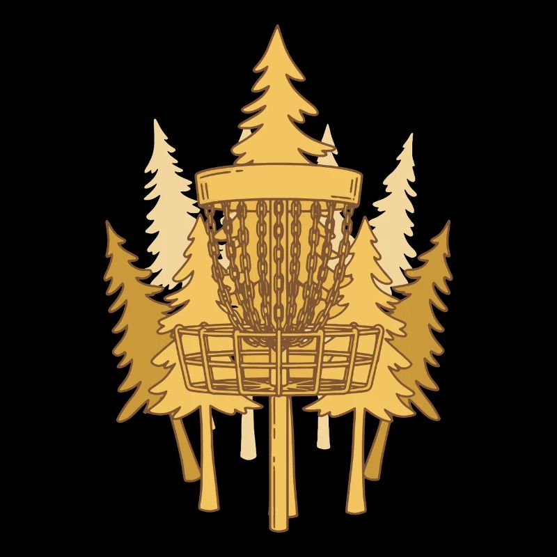 Disc Golf Basket Pines Scène de Disc Golf Volant