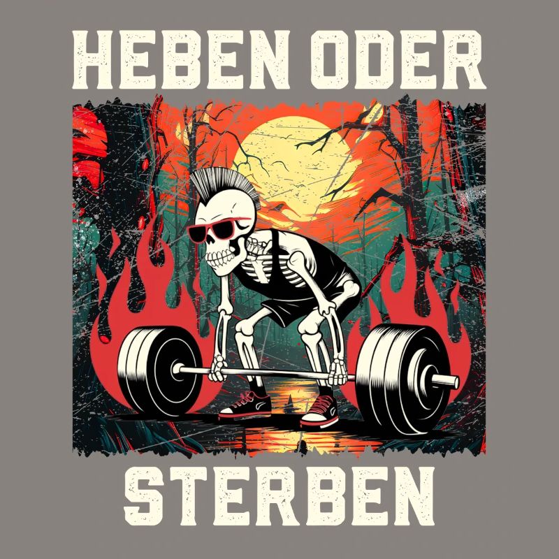 Kraftsportler HEBEN ODER STERBEN Lustiges