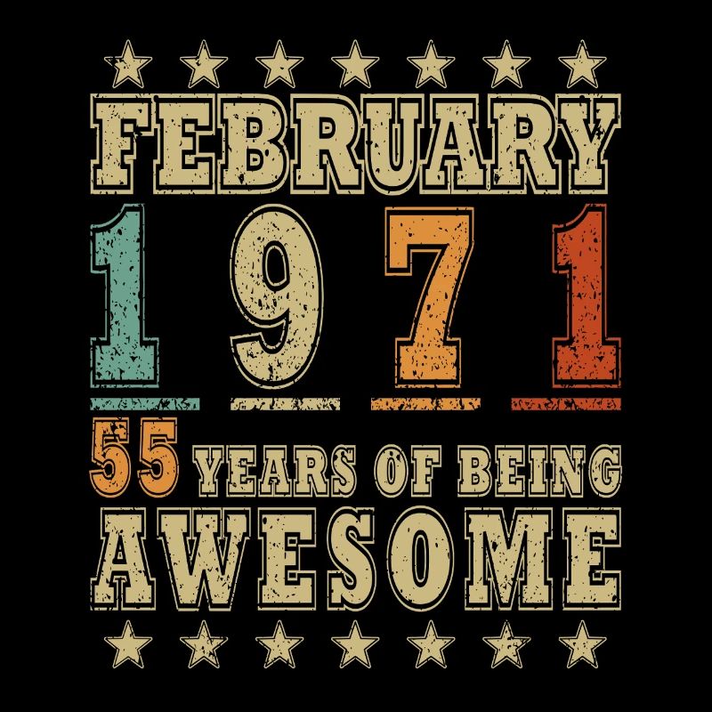 55e anniversaire février 1971 Millésime