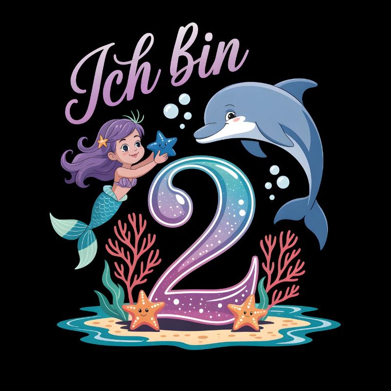 Ich Bin 2 Meerjungfrauen Mädchen 2. Geburtstag