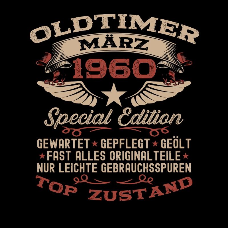 66. Geburtstag Geschenk Mann Oldtimer März 1960