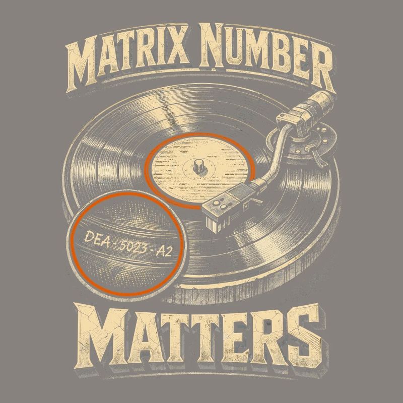 Le numéro de la matrice des disques vinyles de collection de vinyles compte