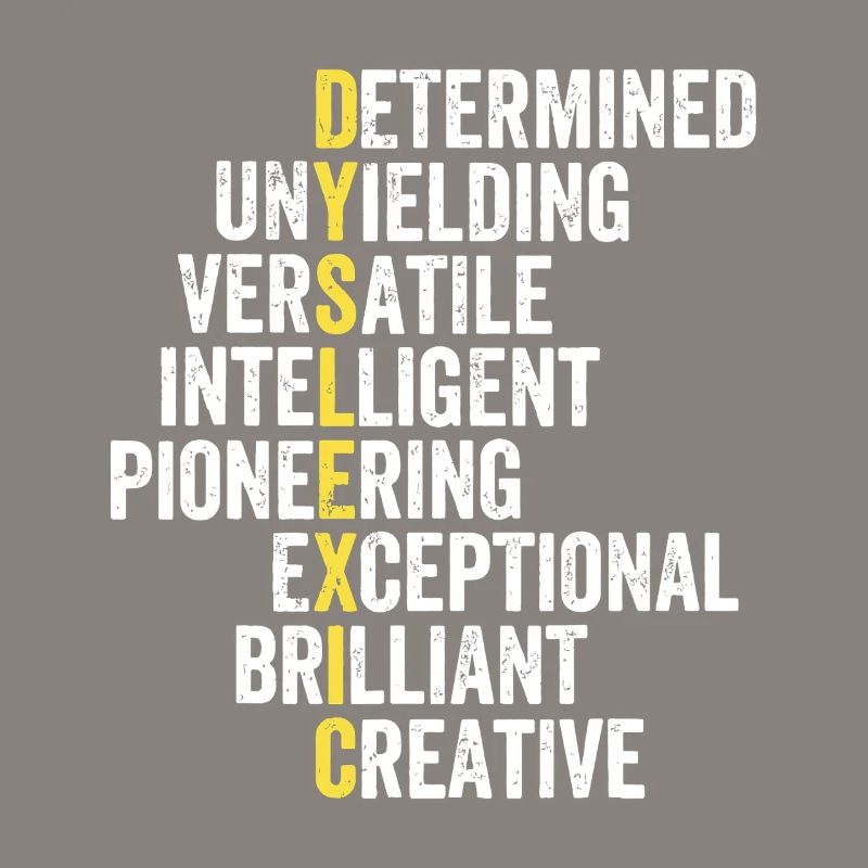 Yellow Accent Adjective Stack