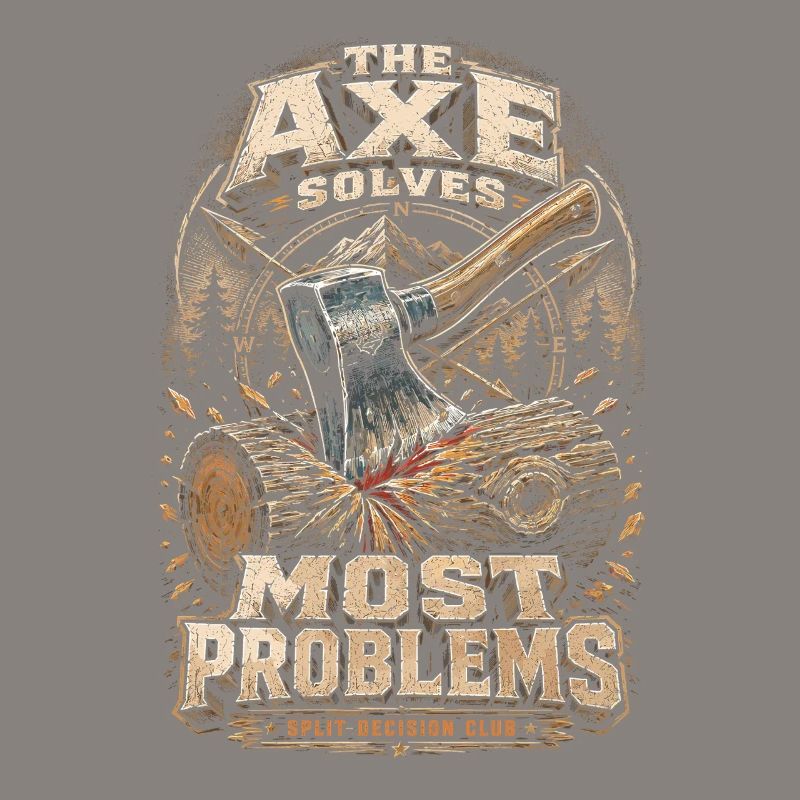 Holzfäller Baumfäller The Axe Solves Most Problems