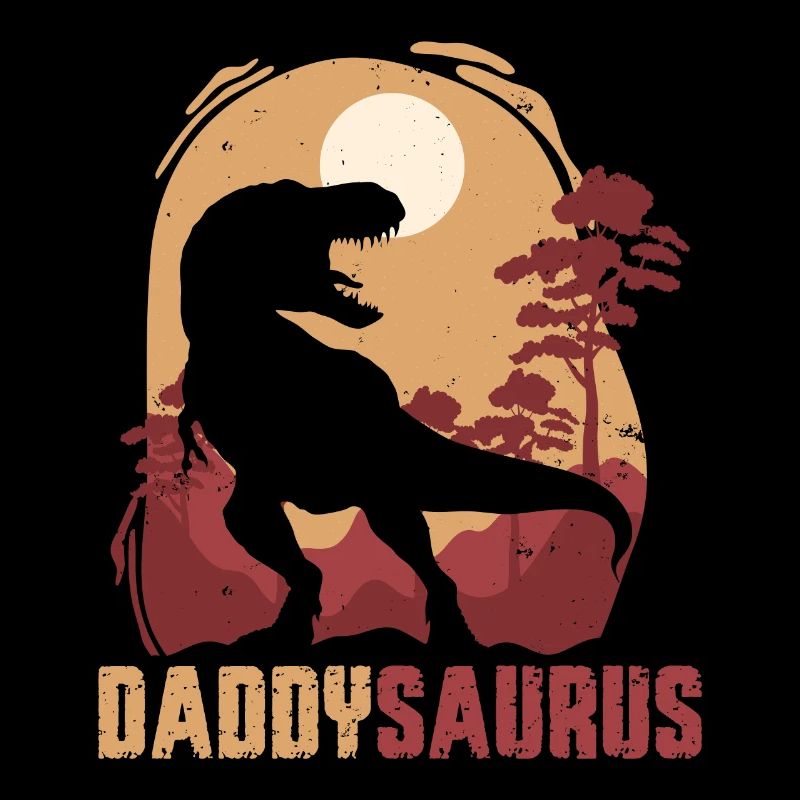 Daddysaurus Sunset Silhouette