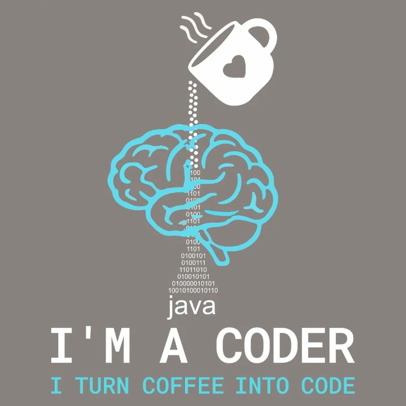 T-shirt Coder : Du café dans le code – Nerdy Programmie