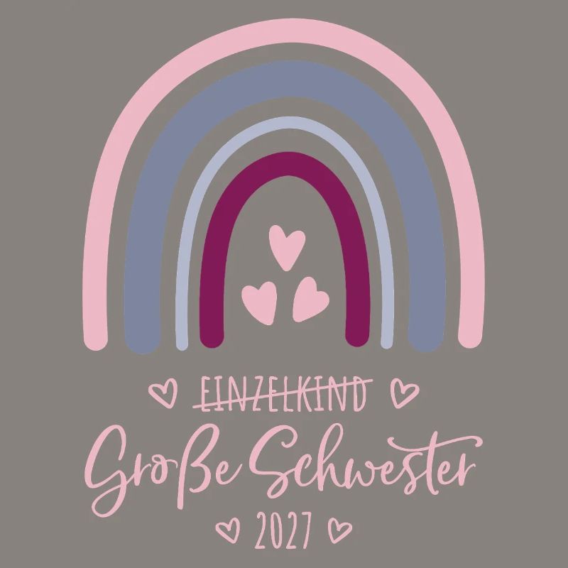 Große Schwester 2027 Boho Regenbogen