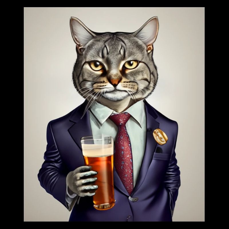 Chat dans le bar