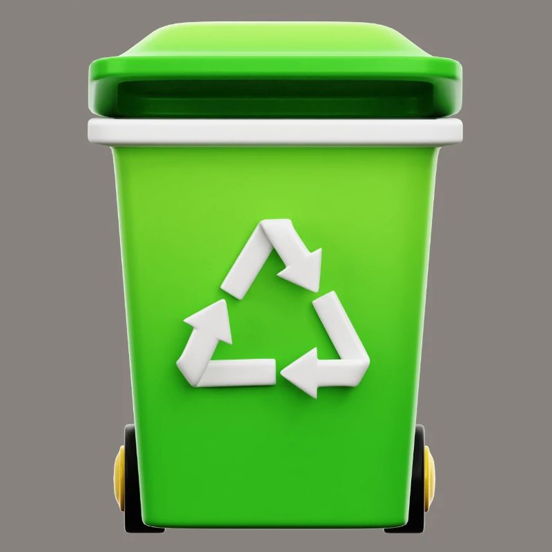 Recycling, bin, selective sorting